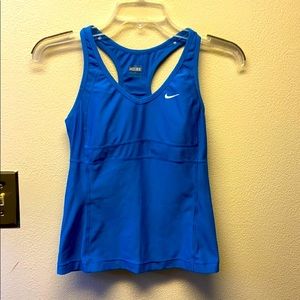 Nike dry fit racer back tank in blue